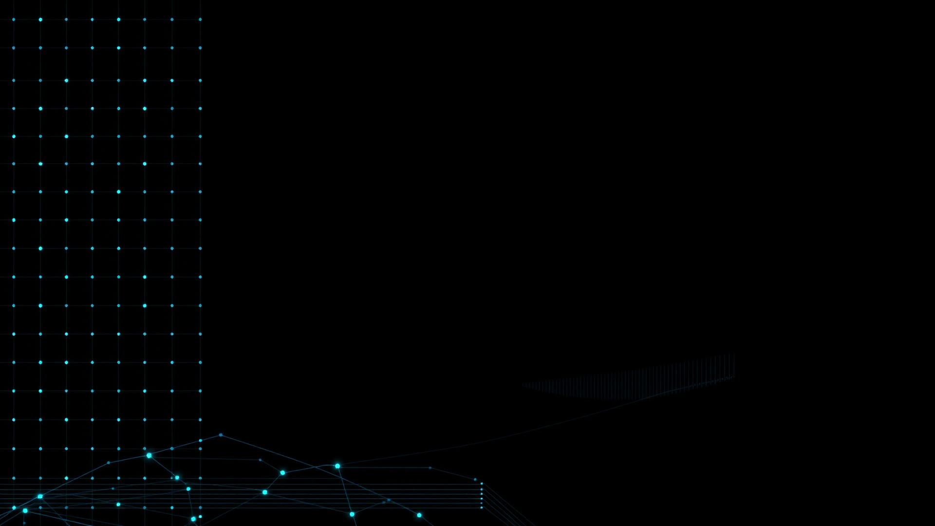 Subtle dark technical grid with glowing cyan nodes and waveform traces